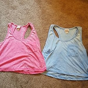 2 racer back crop tops